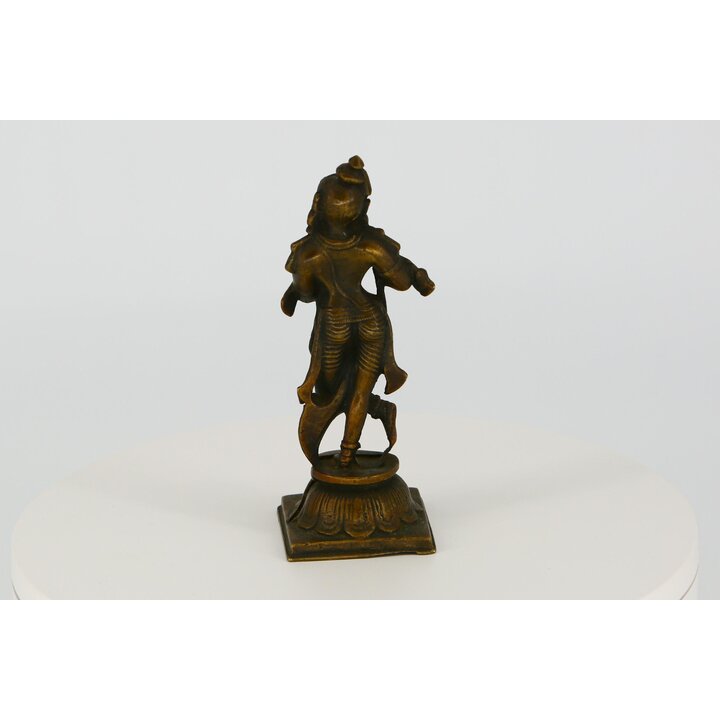 Estátua de bronze de Krishna tocando flauta, Estatueta indiana Venugopala, Escultura de divindade hindu, Arte sacra, Decoração d