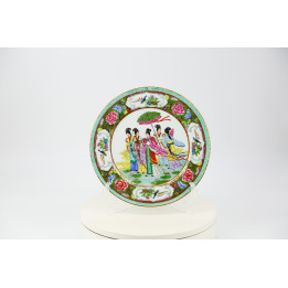 Chiński talerz porcelanowy Famille Rose, Okres Republiki