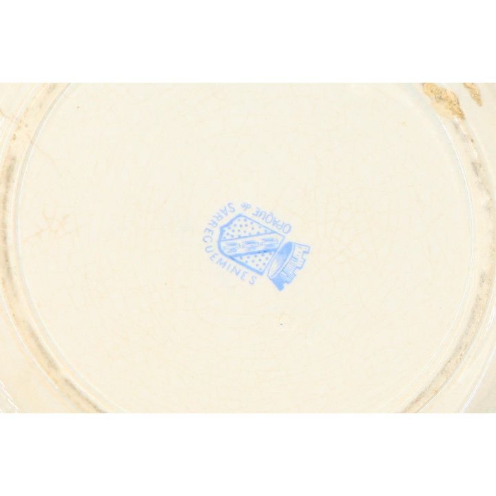 Plato Sarreguemines Serie Opaque Siglo XIX