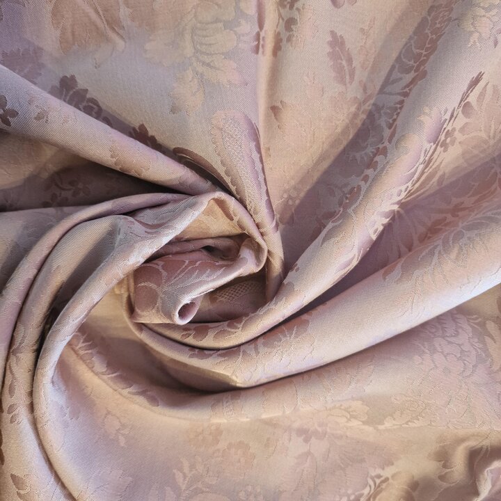 Vintage Spanish Fallera Fabric - Lilac Damask Gold Brocade - 51" 130cm Wide - vintage jacquard - Luxury Interior Upholstery & Cr