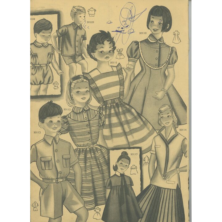 Revista Patrones de Costura Eva 1956, Libro de Moda Vintage Mid Century, Academia AEI San Sebastián, Figurín Primavera Verano