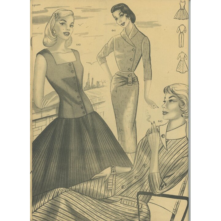 Eva Spanish Sewing Pattern Magazine 1956, Vintage Mid Century Fashion Book, Academia AEI San Sebastian, Spring Summer Figurín