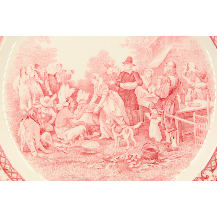 Plato Crown Ducal Colonial Times El Primer Acción de Gracias