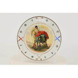 Prato vintage de porcelana tauromaquia 1970