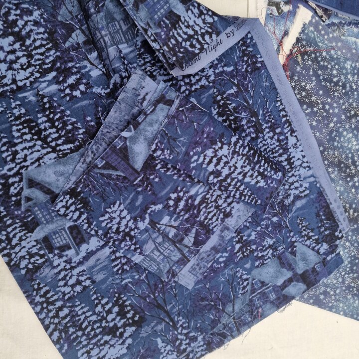 Set 19 Tessuti Designer Inverno - Blocchi Orso Polare e Tagli - Moda, Makower UK, Hoffman