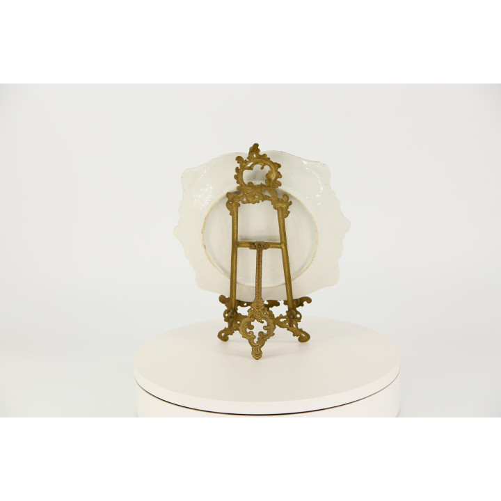 Decoratief porseleinen bord met rozen, jaren 70