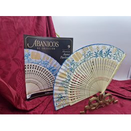 Facher Handfacher Planeta DeAgostini Nr 9 Anna Pavlova Hommage Ballerina Jugendstil Motiv mit Informationsheft Sammlerstuck 2003
