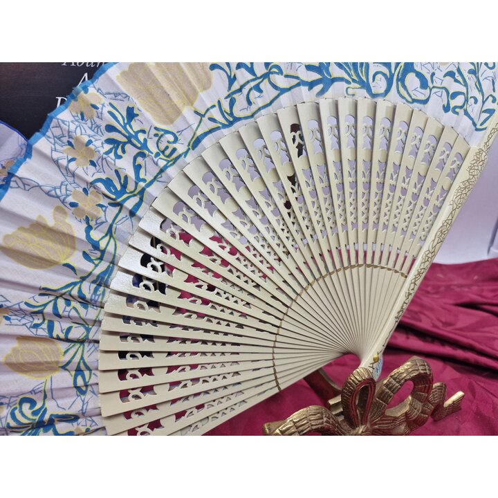 Collectible Hand Fan Abanico Planeta DeAgostini No 9 Anna Pavlova Ballerina Tribute Art Nouveau Motif with Informative Booklet 2