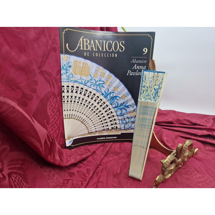 Facher Handfacher Planeta DeAgostini Nr 9 Anna Pavlova Hommage Ballerina Jugendstil Motiv mit Informationsheft Sammlerstuck 2003