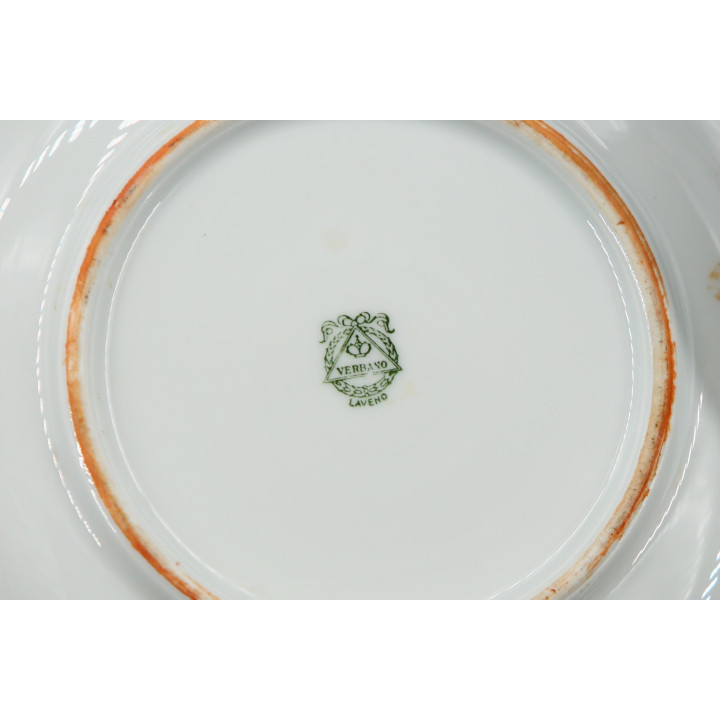 Vintage Verbano Laveno Porcelain Plate 1970s Italy
