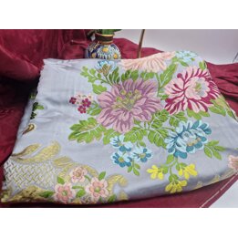 Painel de Tecido Brocado Valenciano, Jacquard Floral Vintage com Lurex, 110 x 65 cm 450g Tecido Pesado para Costura