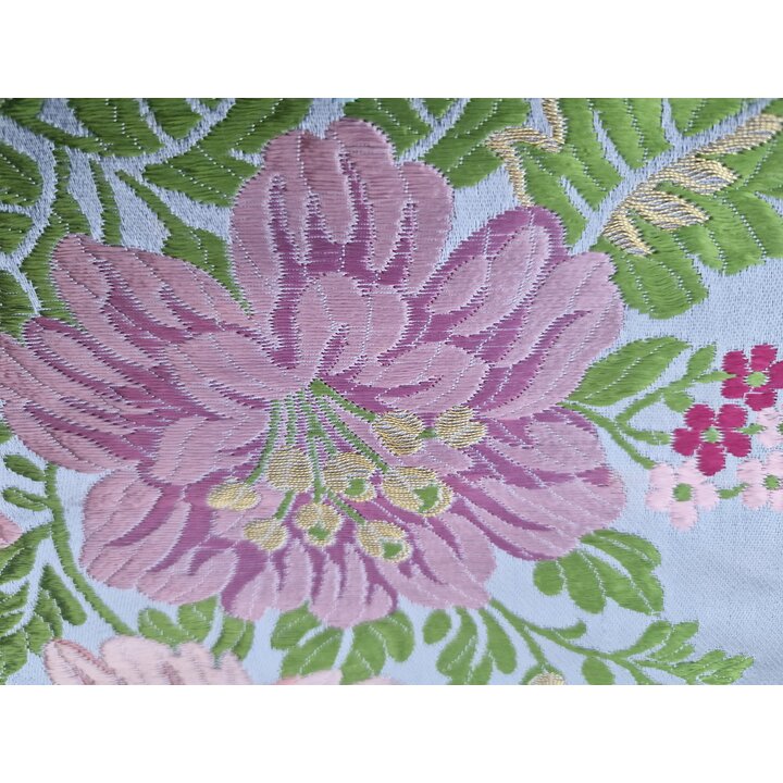 Valencian Brocade Fabric Panel, Vintage Floral Jacquard Lurex Cut, 110 x 65 cm 450g Heavy Textile for Upholstery Crafting