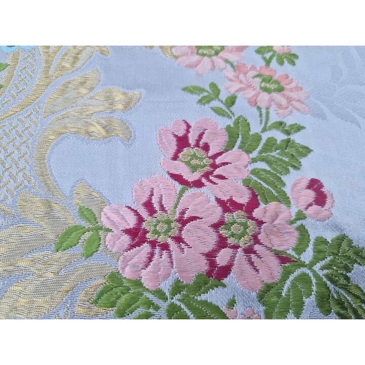 Valenciaanse Brokaat Stof Paneel, Vintage Bloemen Jacquard Lurex, 110 x 65 cm 450g Zwaar Textiel voor Naaiprojecten