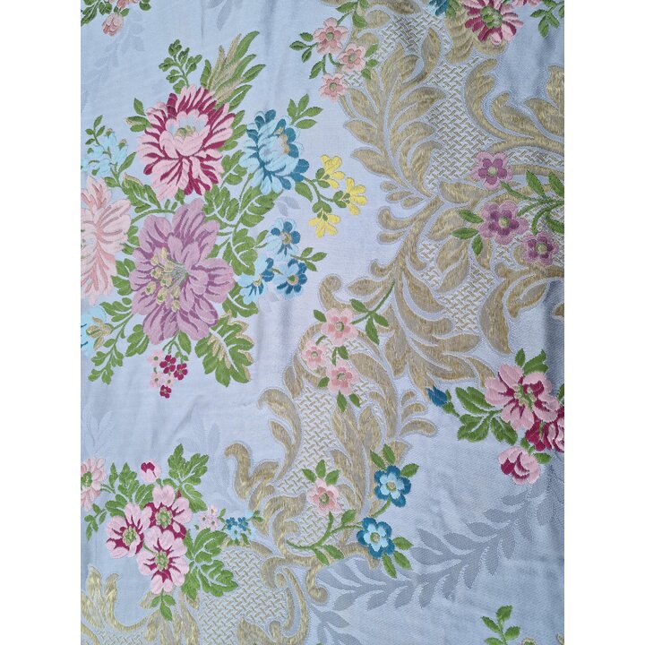 Retal de Tela Brocado Valenciano, Panel Floral Jacquard con Lurex, 110 x 65 cm 450g Tejido Pesado para Confección Tradicional