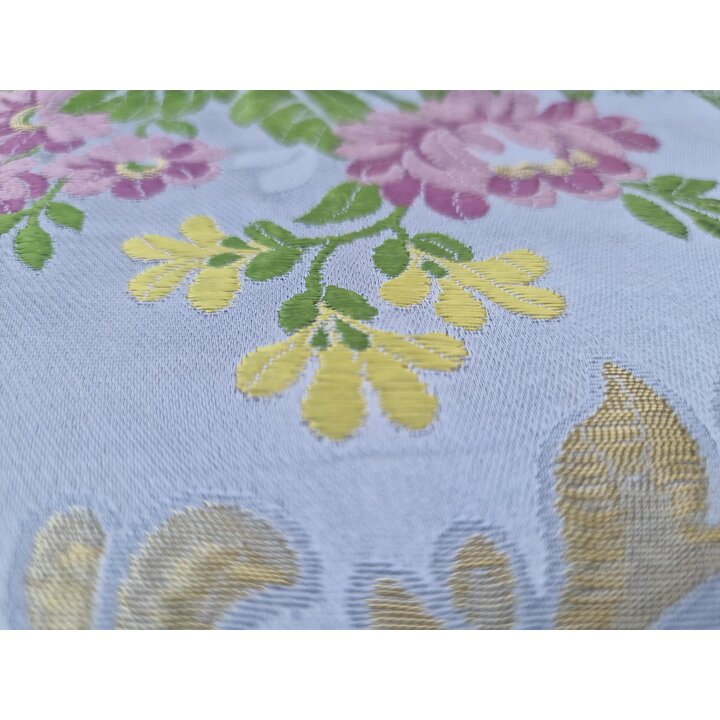 Painel de Tecido Brocado Valenciano, Jacquard Floral Vintage com Lurex, 110 x 65 cm 450g Tecido Pesado para Costura