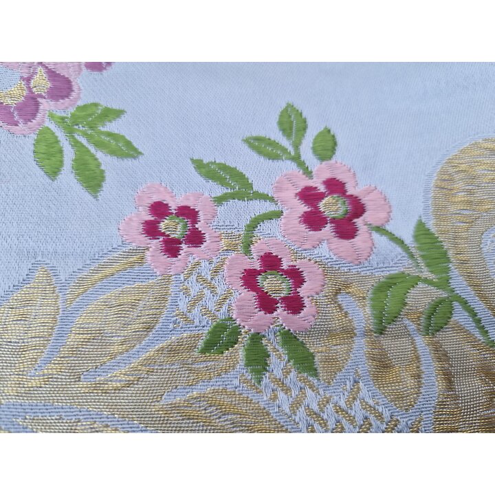 Retal de Tela Brocado Valenciano, Panel Floral Jacquard con Lurex, 110 x 65 cm 450g Tejido Pesado para Confección Tradicional