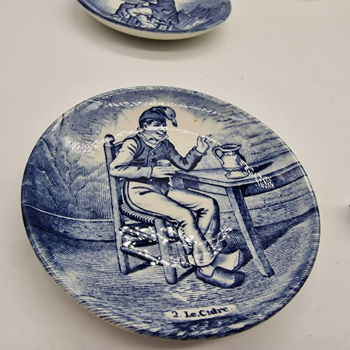 Set di 6 Piatti Boch Frères Keramis Serie Delfts