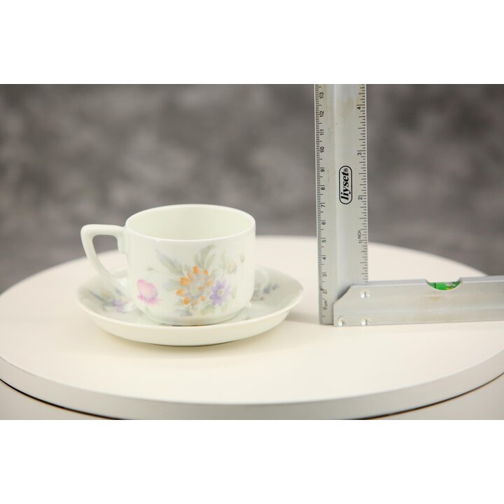 Tazza da Moka con Piattino, Tazzina da Caffè Rosenthal Isolde, Set 2 Pezzi 100 ml, Porcellana Vintage di Baviera c 1940