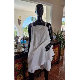 Edwardian 3 Pcs Antique Lingerie Set, 1900s White Linen Nightgown and Bloomers, Lace Embroidery, Rare Plus Size XL Chest 120 140