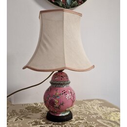 Lampada Aromatica Antica Aérozon D.R.G.M., Porcellana Tedesca, Stile Orientale, Lampada da Tavolo Vintage, Arredo Retro