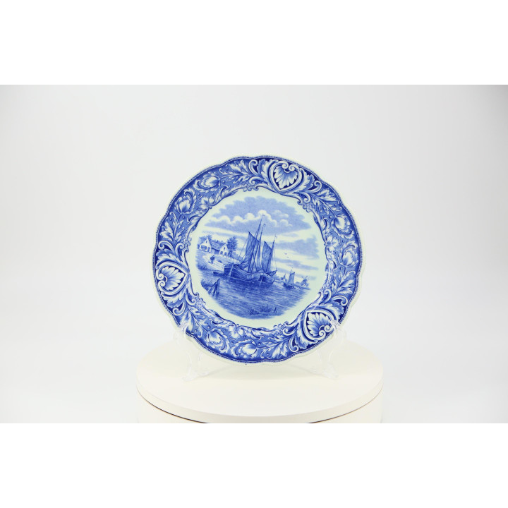 Royal Sphinx Delft Blue Wall Plate Maastricht Nautical
