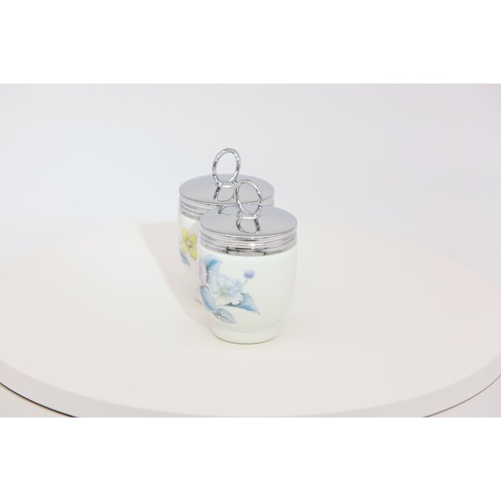 Набор из 2 кодлеров для яиц Royal Worcester, английский фарфор с цветами, винтажная посуда для завтрака из Англии 1980-х