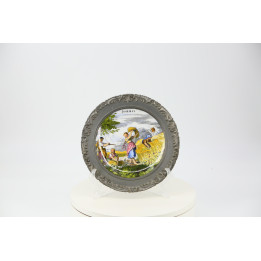 Assiette décorative Seltmann Weiden "Sommer" - Porcelaine et Étain
