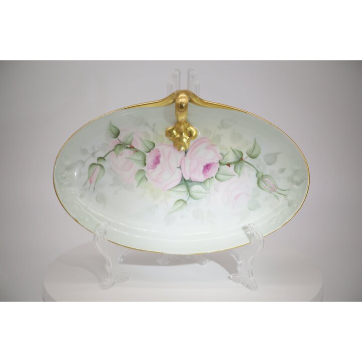Limoges Porcelain Plate William Guerin and Co Hand Painted Roses