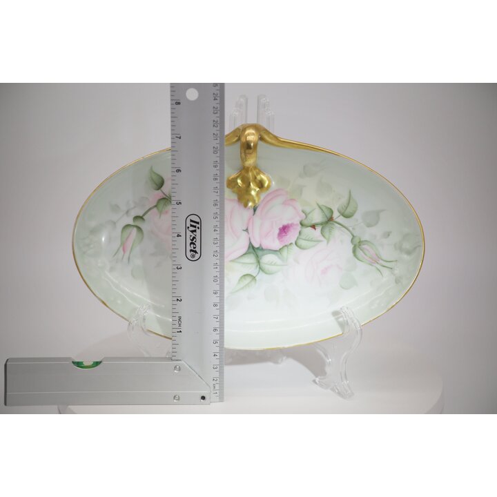 リモージュ磁器の皿 ウィリアム ゲラン 手描きの薔薇 1900-1909
