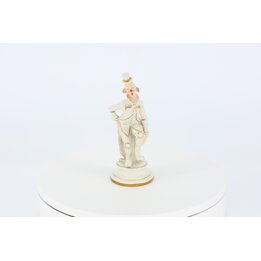 Porcelanowa Figurka Klowna Giuseppe Armani, Ręcznie Malowana Rzeźba, Włochy 1990, Model 2244, Dekoracja Gabinetu Biurka