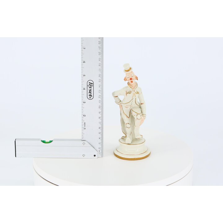 ジョゼッペアルマーニ 磁器製 ピエロ フィギュリン, 手描き 金彩 彫刻, イタリア製 1990年代, モデル 2244, 書斎 デスク デコレーション