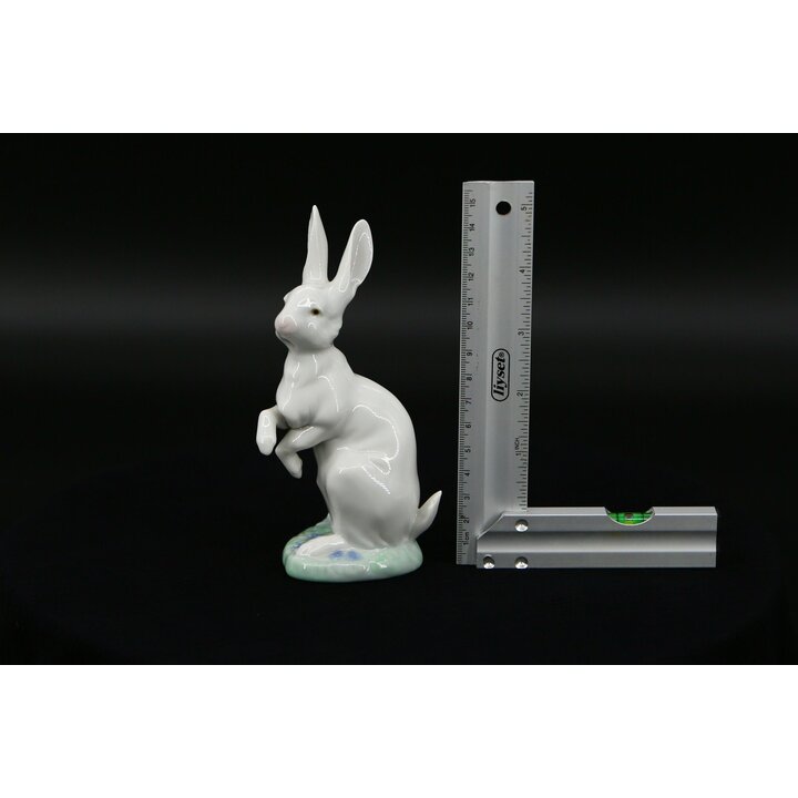 リヤドロ 磁器製 うさぎ 置物 フィギュリン 05886, ホセ ルイス アルバレス 警戒する子ウサギ, 艶あり 光沢 ヴィンテージ 1992 コレクション