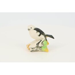 Porcelanowa Figurka Ptaka Capodimonte, Ręcznie Malowana Włoska Rzeźba, Znak Korona N, Sztuka do Witryny Domowej Lata 90