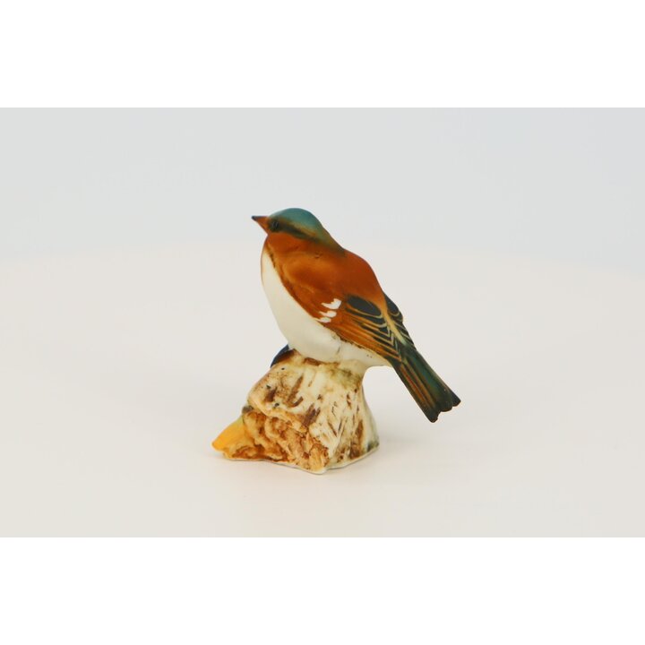 Figurine Oiseau en Porcelaine Capodimonte N Couronné Italie, Sculpture Miniature Céramique Biscuit Peinte à Main, Déco Cabinet 1
