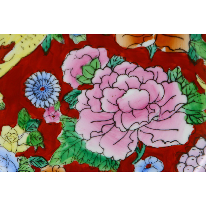 Plat d'Exportation Chinois des Années 70 - Porcelaine et Bronze