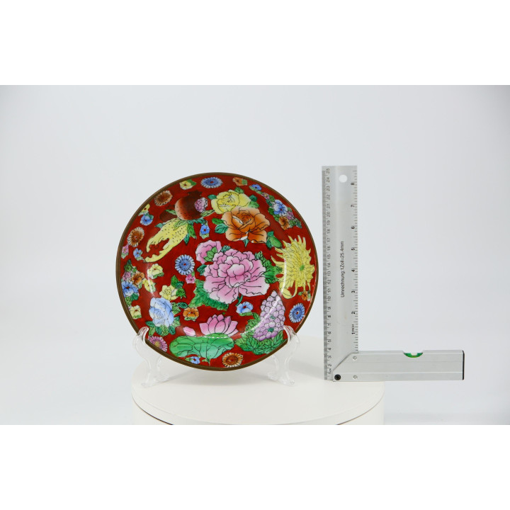 1970s Chinese Export Porcelain Plate with Bronze Mount