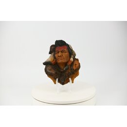 Neil J Rose Autumn Wind Native American Wall Sculpture, Hand Painted Resin Eagle Wolf Totem Plaque, Rustic Western Cabin Decor, 