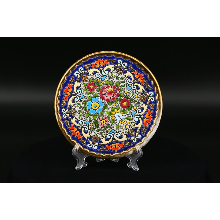 Plato decorativo CEARCO Sevilla, Oro 24K, Cerámica Vintage