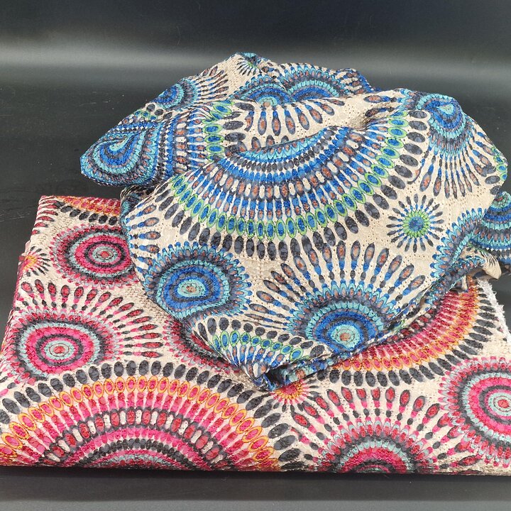 Moderner Stoff, Baumwollmischgewebe, Geometrisches Muster, 140 cm