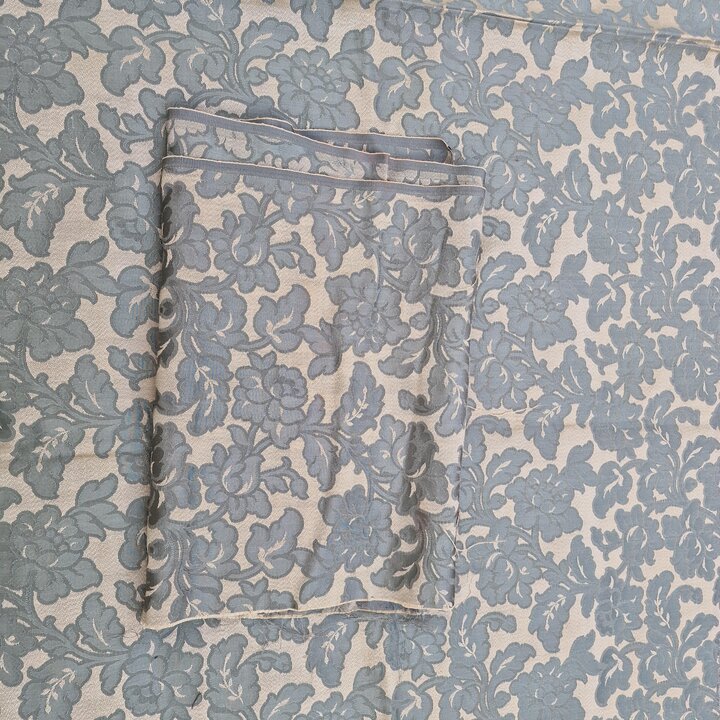 Vintage Jacquard Stoffreste, Damast Textil Seide Baumwolle Viskose, Mid Century Nähen, 60x120 cm und 30x150 cm, Restaurierung