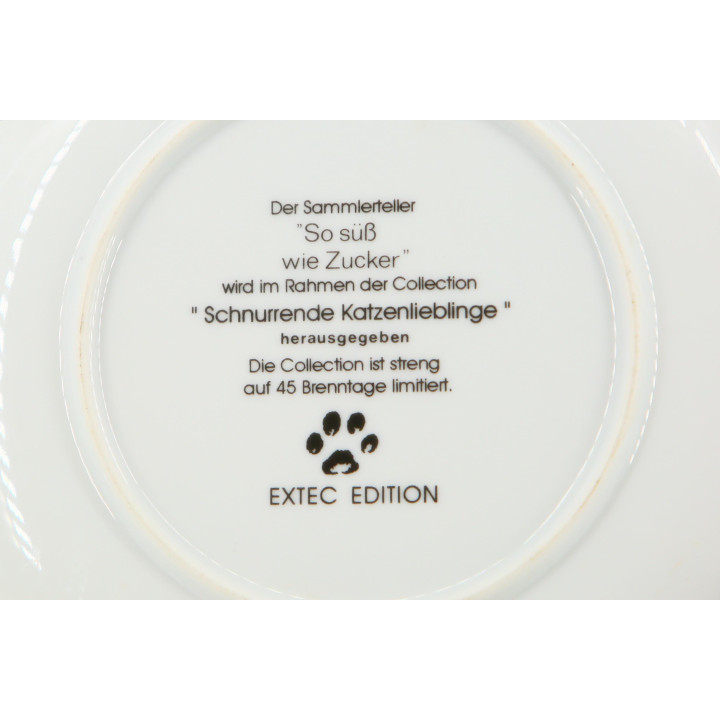 EXTEC EDITION Collectible Plate 'As Sweet as Sugar' Kittens