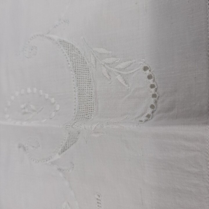 Ensemble de linge de lit: lin, Années 1950, PR, Drap, Taie de traversin