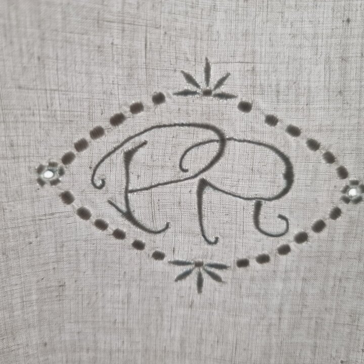 Ensemble de linge de lit: lin, Années 1950, PR, Drap, Taie de traversin