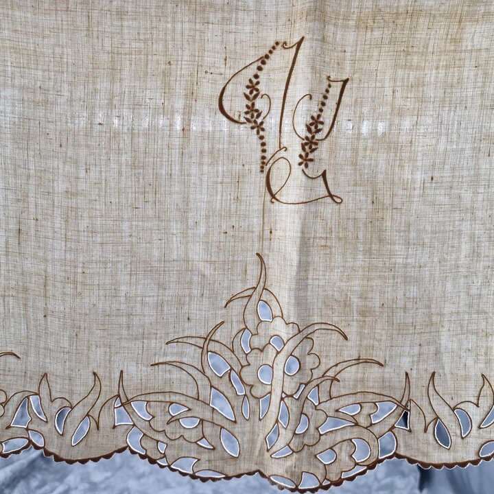 寝具セット: リネン, 1950年代, Richelieu, シーツ, 長枕カバー