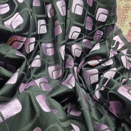 Vintage-Stoff, 1950er Jahre, Jacquardgewebe, Geometrisches Muster, 140 × 180 cm
