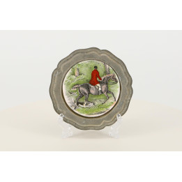 ALWE ZINN Vintage Untersetzer Set: Jagdmotive (5 Stck)