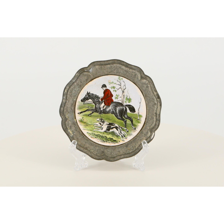 ALWE ZINN Vintage Untersetzer Set: Jagdmotive (5 Stck)