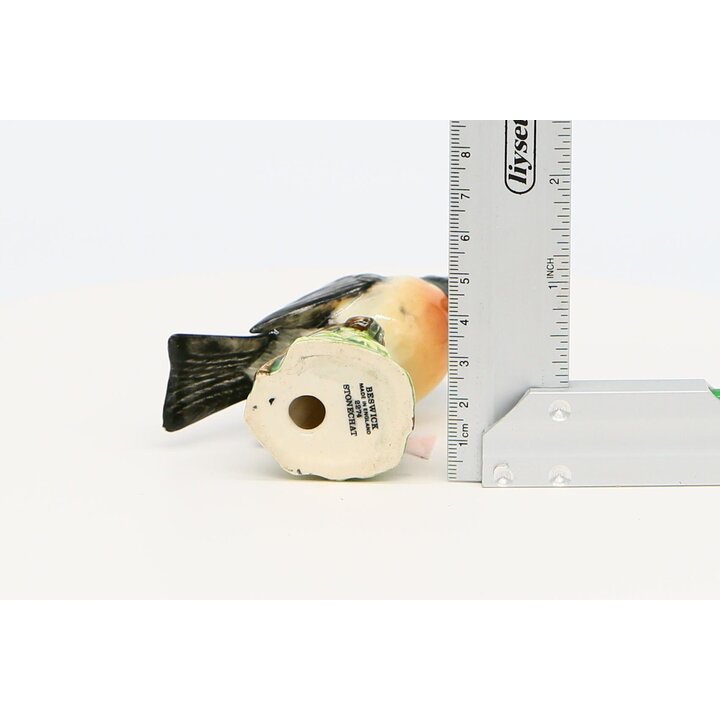 Фигурка птицы Черноголовый чекан Beswick 2274 Альберт Халлам, Ручная роспись фарфора, Английская винтажная керамика 1970-х