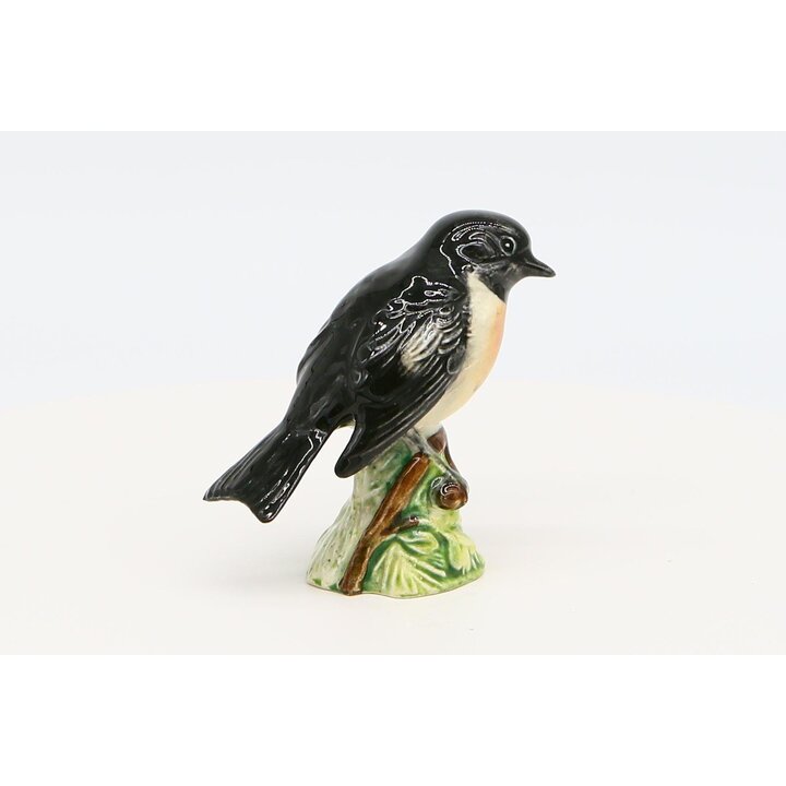 Фигурка птицы Черноголовый чекан Beswick 2274 Альберт Халлам, Ручная роспись фарфора, Английская винтажная керамика 1970-х