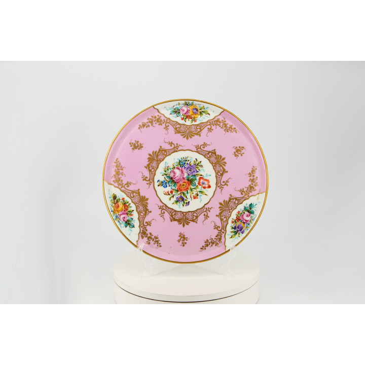 Sèvres-Stil Porzellan-Zierteller 19. Jhd - 32cm